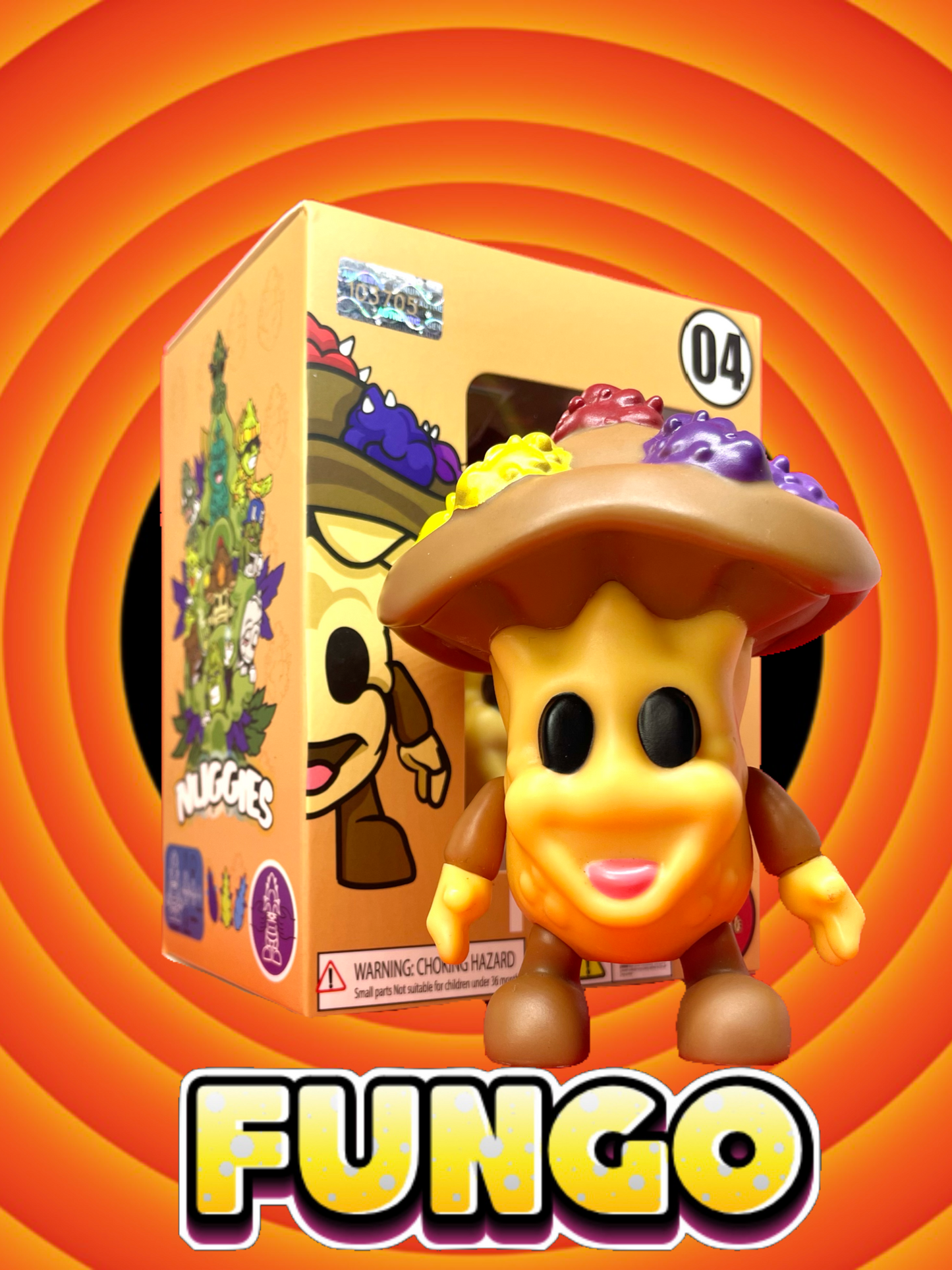 Fungo Limited Edition Collectible 1 of 500, 4-inch hand-painted figures, with first edition collectible box